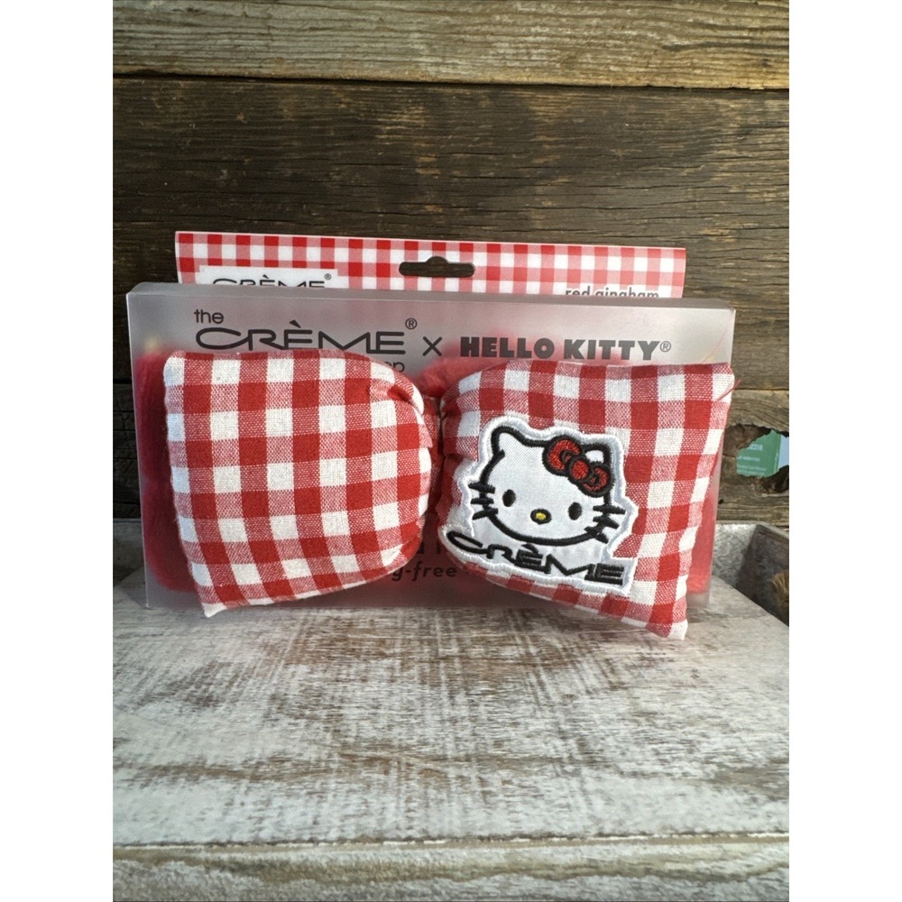 Crème Shop x Hello Kitty Red Gingham Plush Spa Headband | MSRP = $19